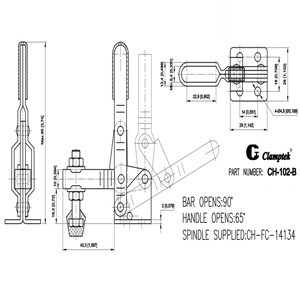 کلمپ  دسته عمودی CH-102-B
